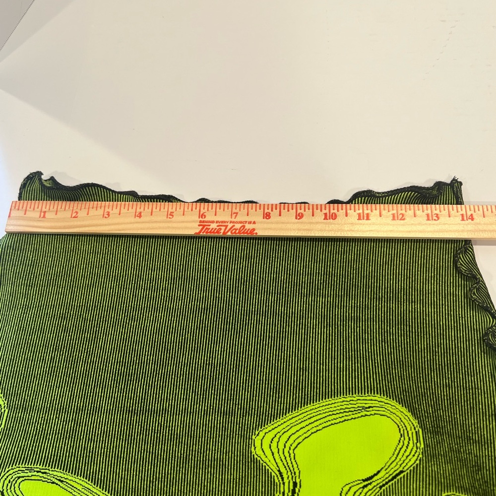 Haystacks NWOT Lime Green Ruffed Hem Skirt Designed & Sewn in Suttons Bay, MI - Picture 6 of 7
